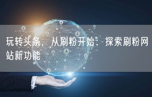 玩转头条，从刷粉开始：探索刷粉网站新功能