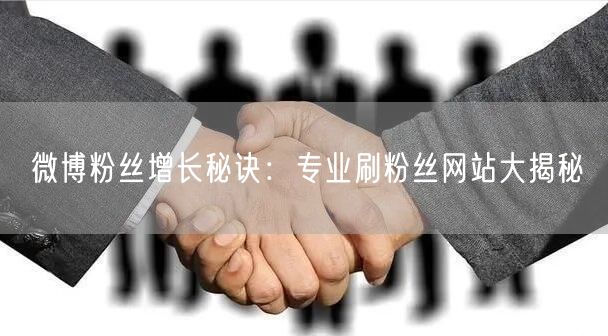 微博粉丝增长秘诀：专业刷粉丝网站大揭秘